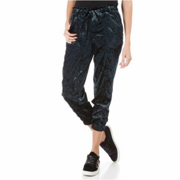 Jolt Pants - Jolt Dark Green Velvet Lounge Pants